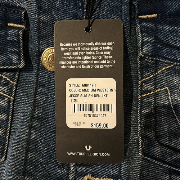 NEW True Religion Jean Jacket - Picture 2 of 5